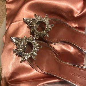 Brand New 100% authentic Clear Belgum Amina Muaddi heels